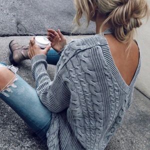 VICI | Pull Me Close Cable Knit Sweater